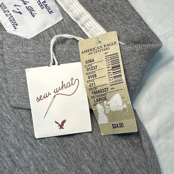 American Eagle Outfitters Heather Gray Button Down Shirt - Picture 3 of 4